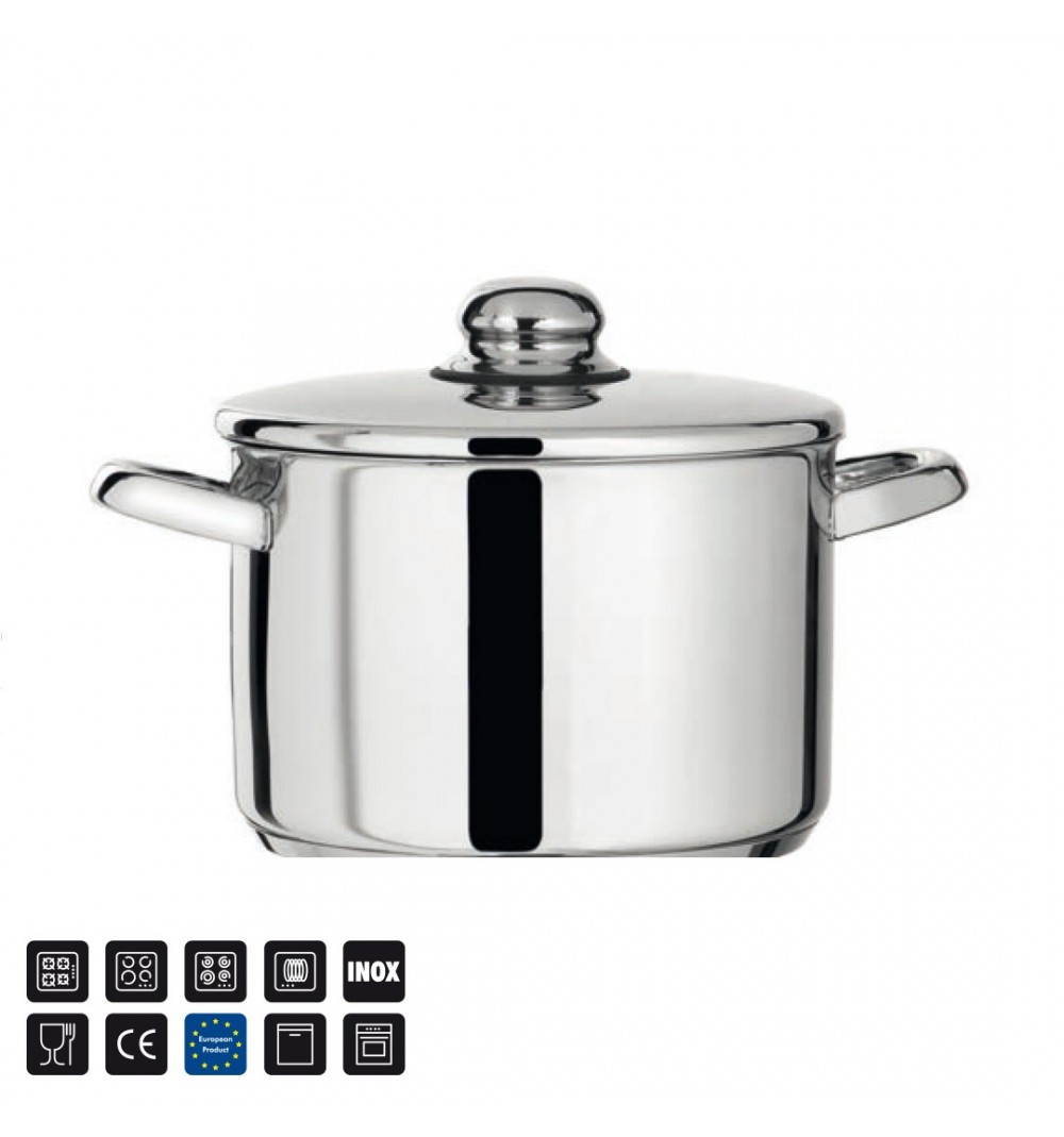 Olla Alta Acero Inox 18/10 OPEN CHEF Home - MAPA HOGAR